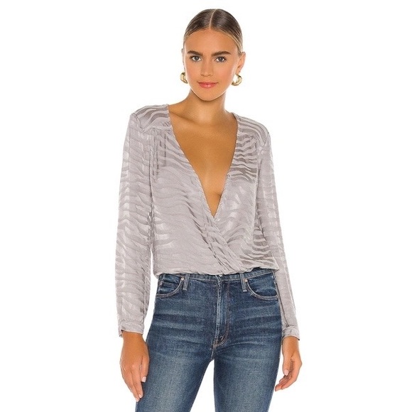 Bella Dahl Tops - Bella Dahl | Cross Front Elastic Waist Top in We Weather Size M